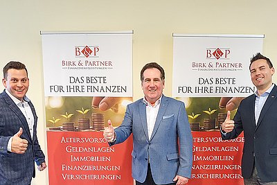 Die drei Vorstände von Birk & Partner